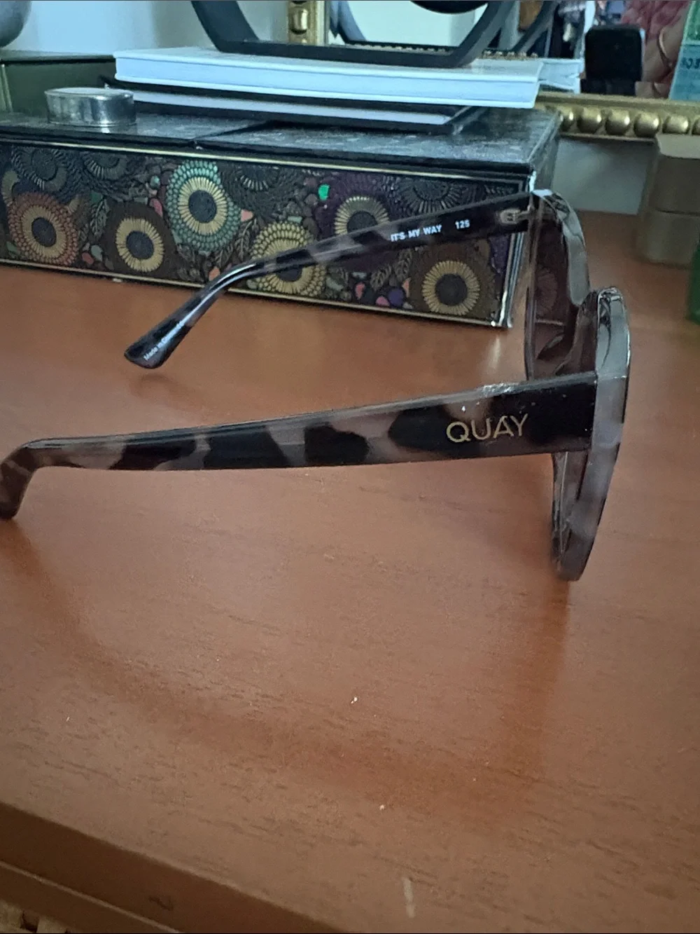 Quay Australia Tortoiseshell Cat Eye Sunglasses with Brown Gradient Lenses